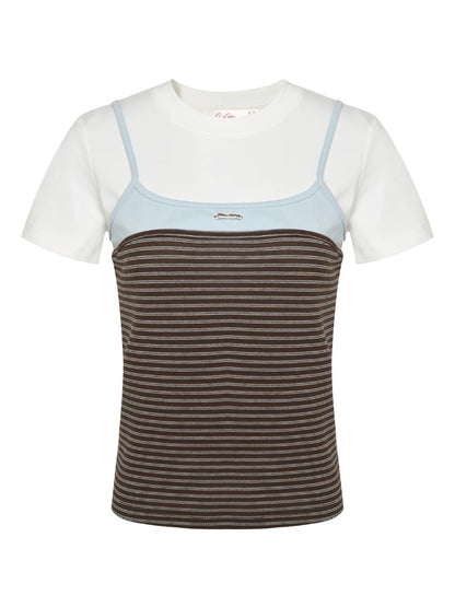 Striped Layered Tank Tee