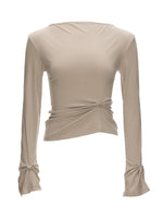 Ruched Slim Fit Long Sleeve Top