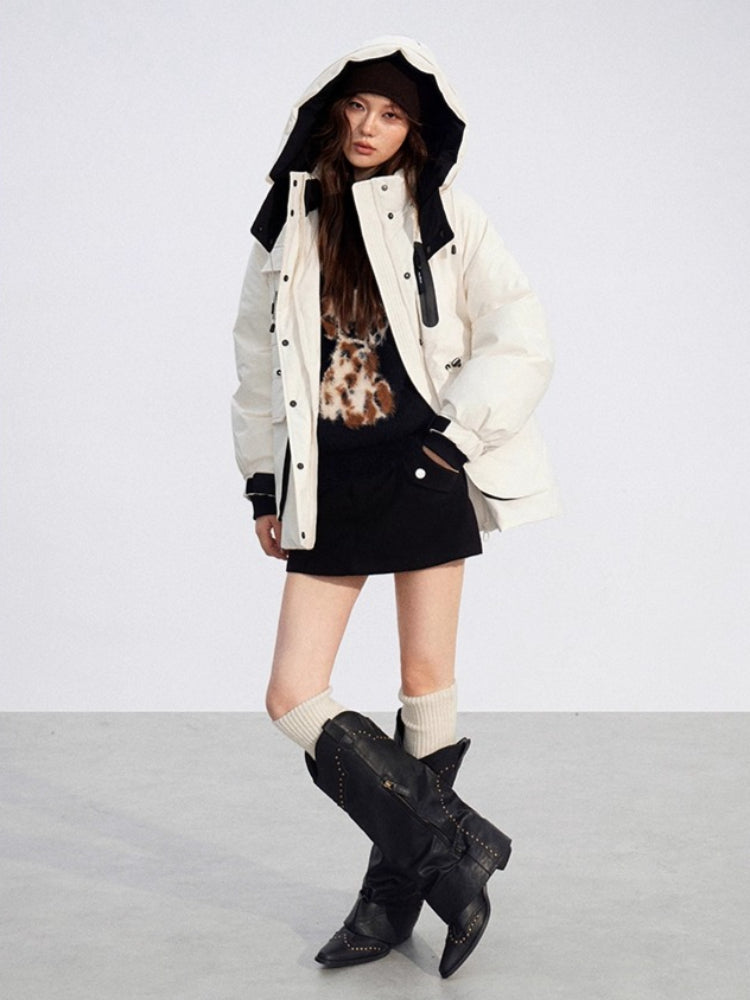 Windproof Hooded Down Jacket