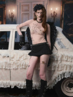 Tattoo Mesh Long Sleeve Top