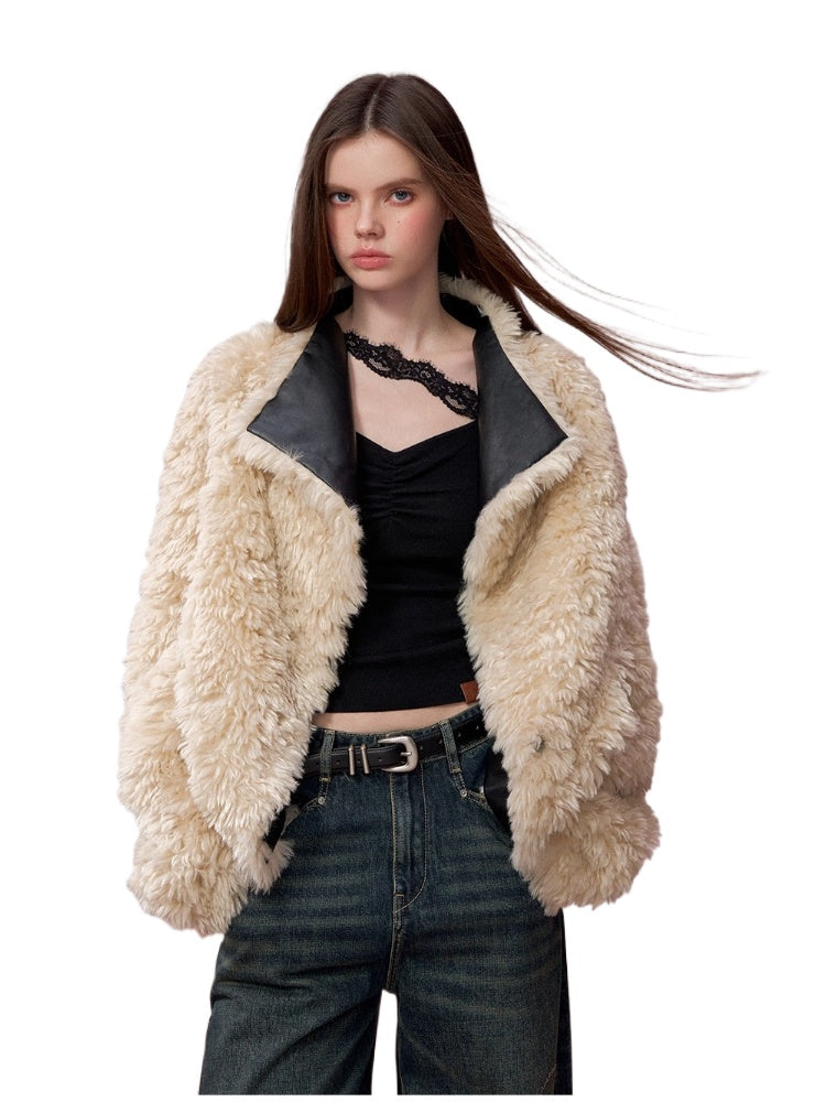 Reversible Faux Fur PU Jacket