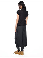 Drawstring Pleated Culottes