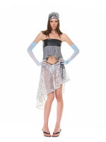 Pleated Organza Two-Piece Set