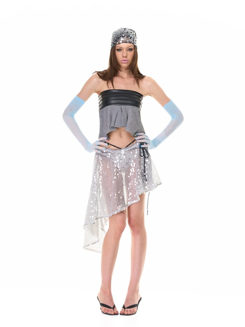 Pleated Organza Two-Piece Set