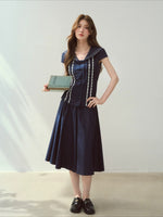 "Island Poetry" Sailor Collar Shirt Set