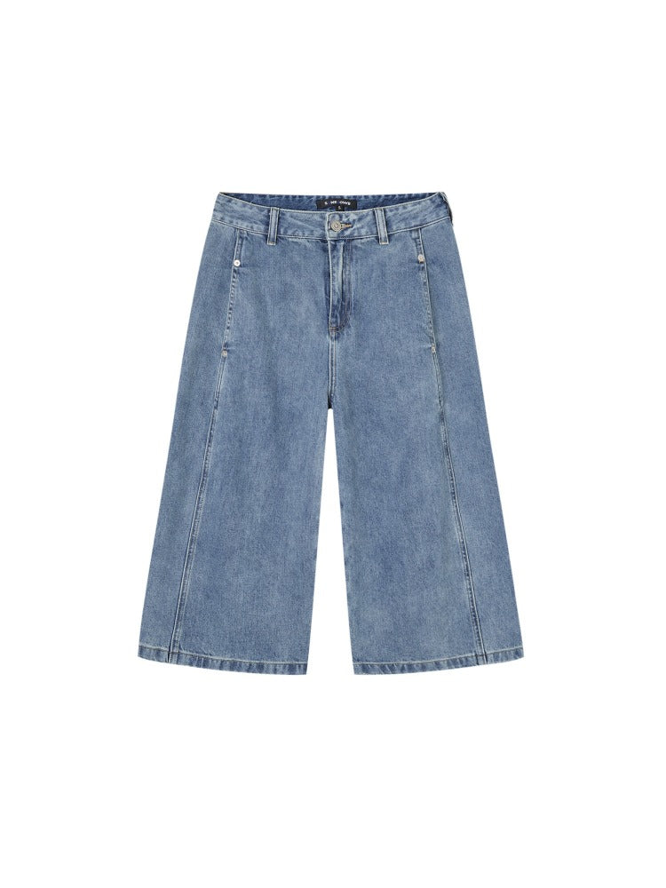 Deconstructed Wide Leg Shorts