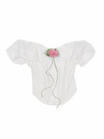Rose Jacquard Bustier