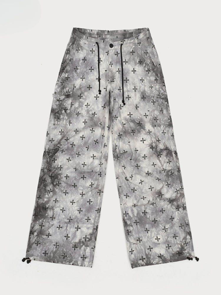 Tie-Dye All-Over Print Casual Cargo Pants