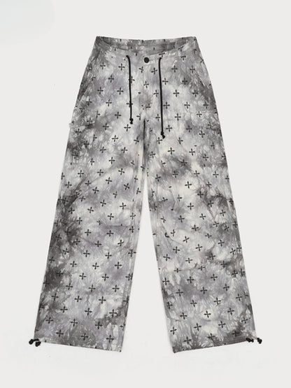 Tie-Dye All-Over Print Casual Cargo Pants