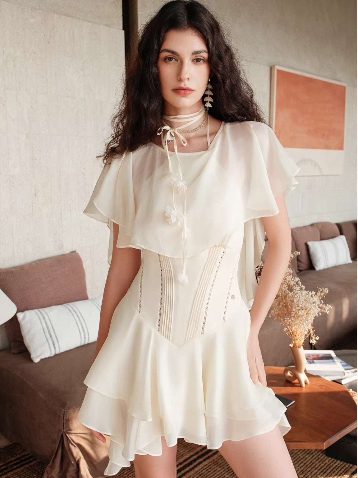 Soffio Floral Chiffon Dress