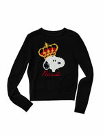 Snoopy Jacquard Wool Knit Sweater