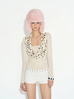 Leopard Twist Cowl Top