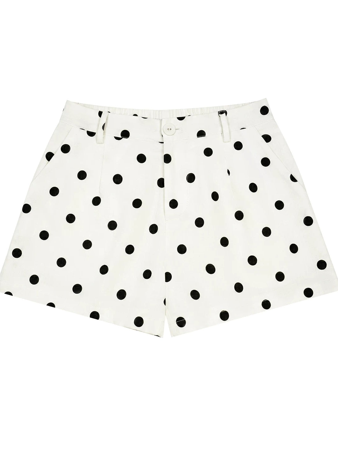 Polka Dot Linen Shorts