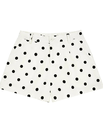 Polka Dot Linen Shorts