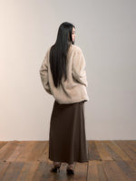 Ombre Faux Fur Pocket Coat