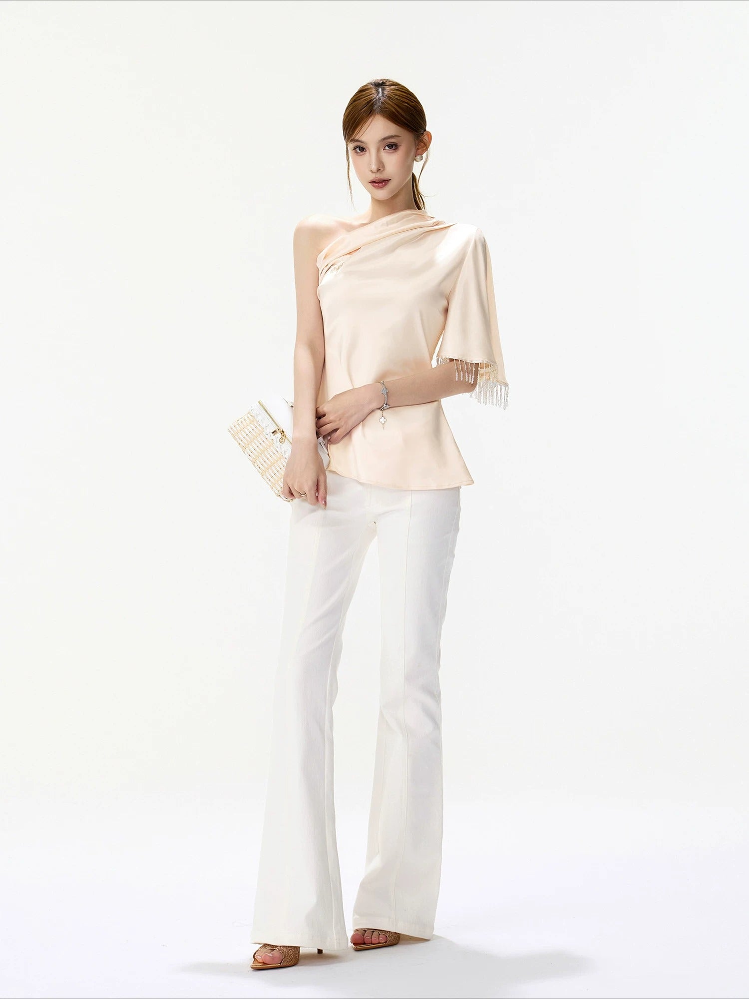 Fringe One-Shoulder Top