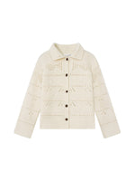 Handcrafted Wool Crochet Collar Cardigan