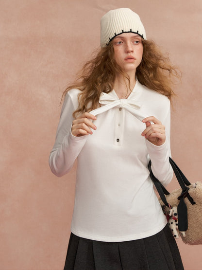 Bow-Tie Velour T-shirt