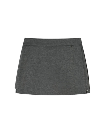 Side Slit A-line Skort