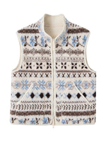 Fair Isle Patterned Fleece Vest