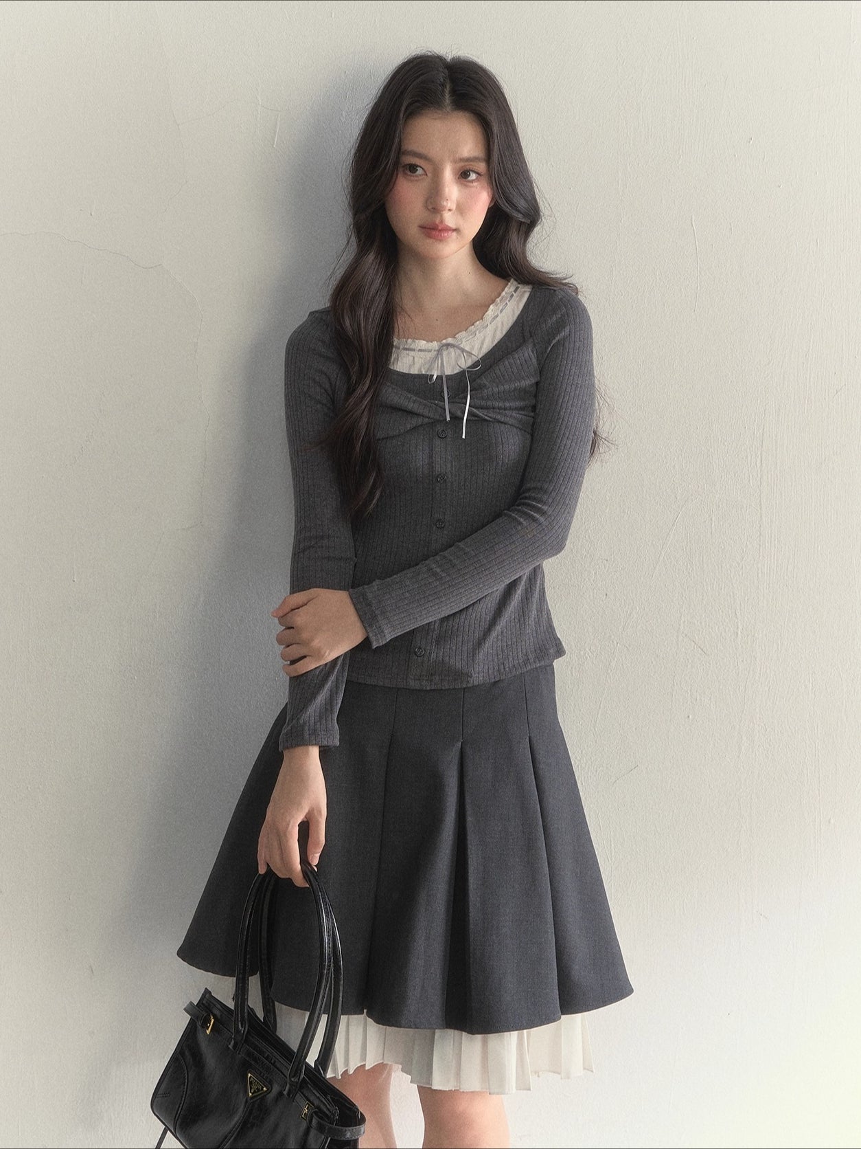 Bowknot Knit T-Shirt