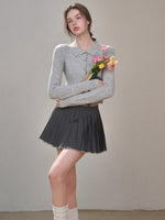 Silky Wool Cropped Cardigan