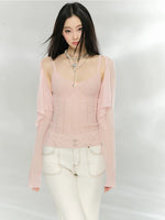 Knit Cardigan Camisole Set