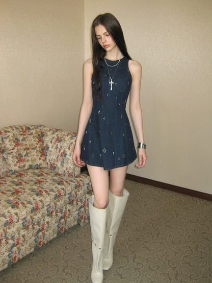 Embroidered Tank Dress