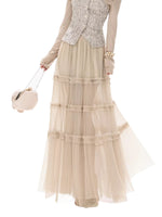 Pleated Mesh Skirt