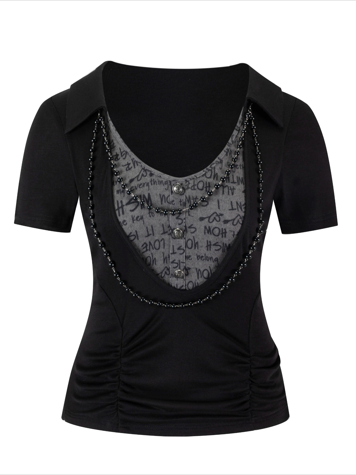 Beaded Letter Tee