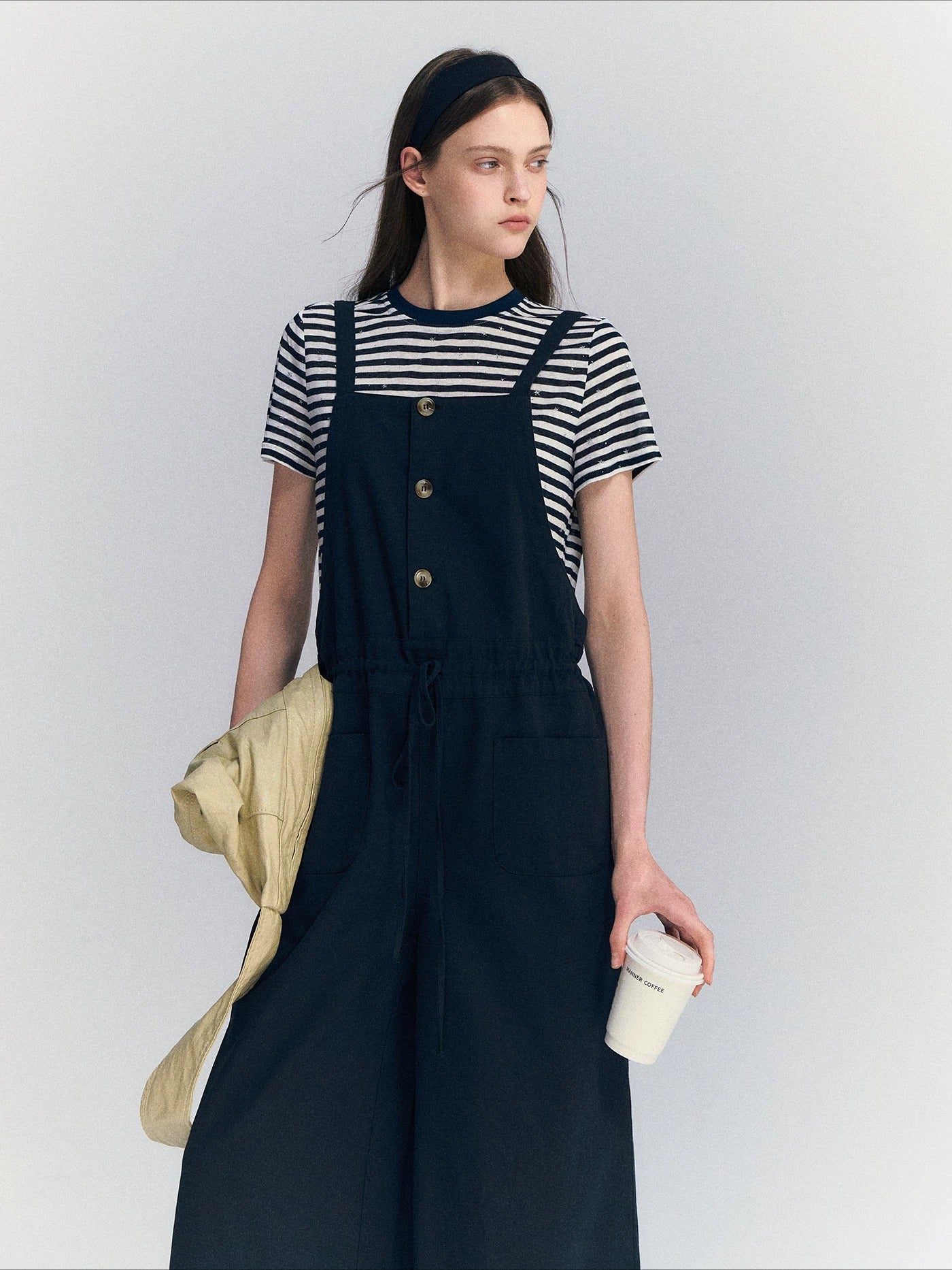 Cotton Drawstring Jumpsuit