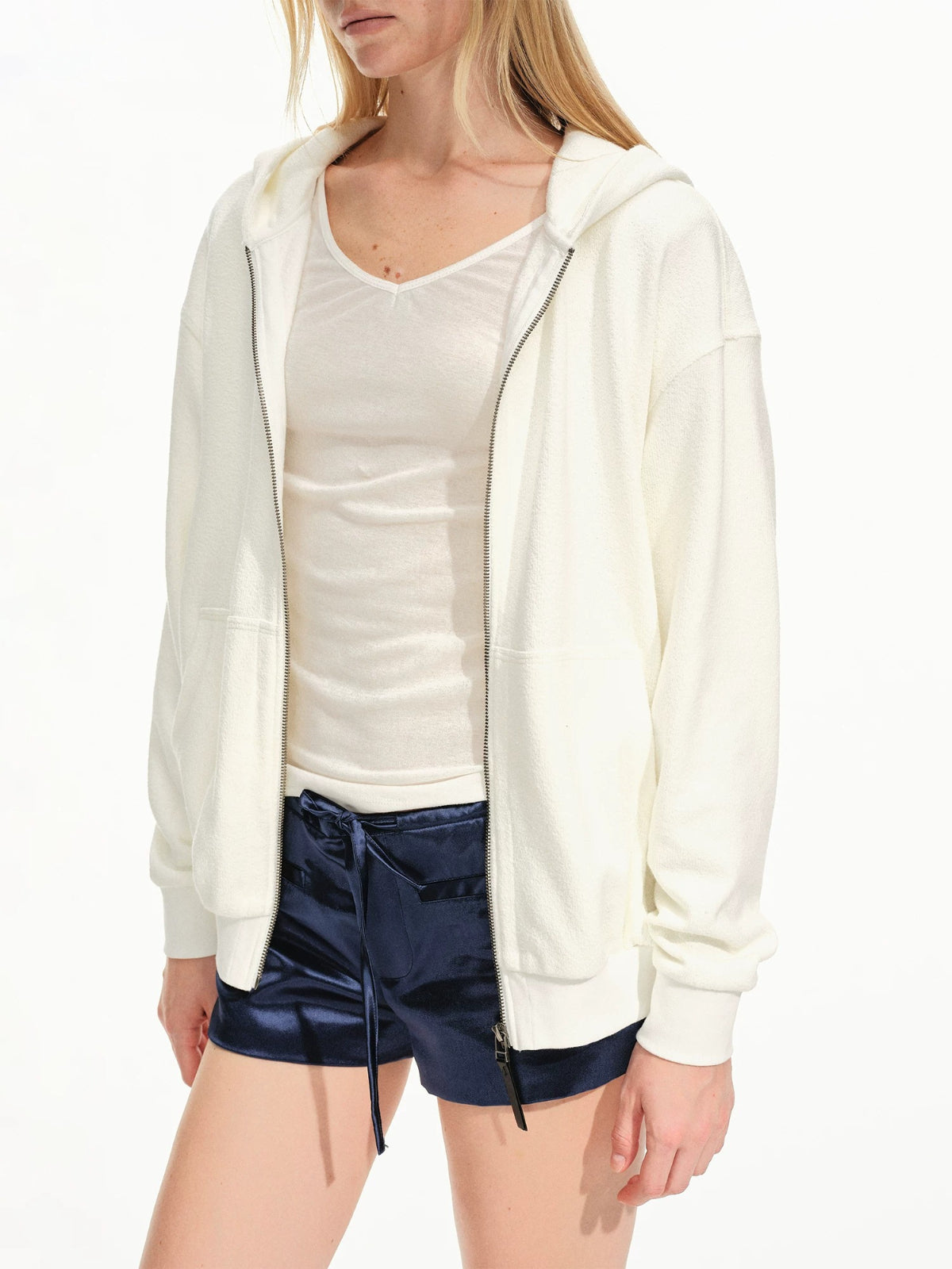 Acetate Low Waist Drawstring Shorts