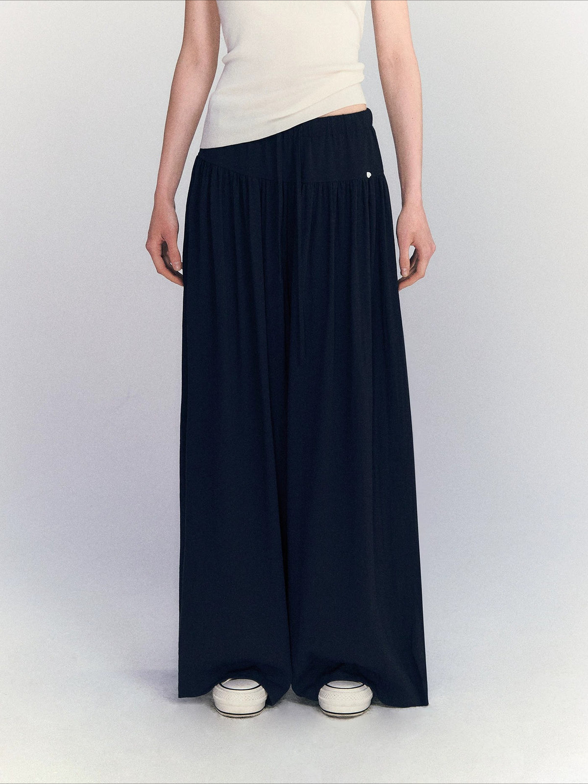 Linen Blend Wide Pants