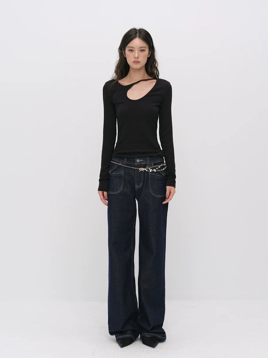 Asymmetric Cutout Top