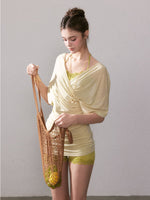 Lyocell Sun-protection Knit Short-Sleeve T-shirt