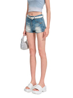 Equestrian Denim Shorts
