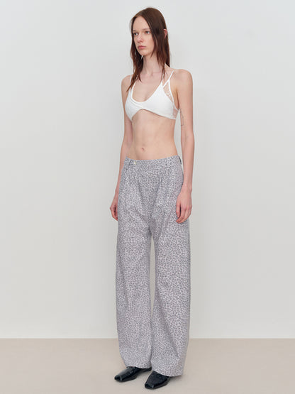 Low-Rise Drop-Crotch Loose Wide-Leg Pants
