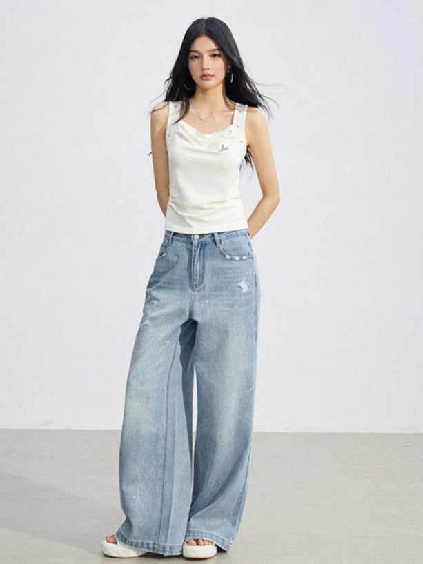Star Pleated Slim Tank