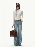 ＋5CM N4 Suede Straight Jeans