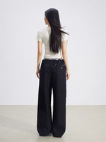 Layered Contrast Cargo Pants