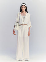 Lace Detail V-neck Set
