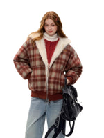 Reversible Plaid Teddy Jacket