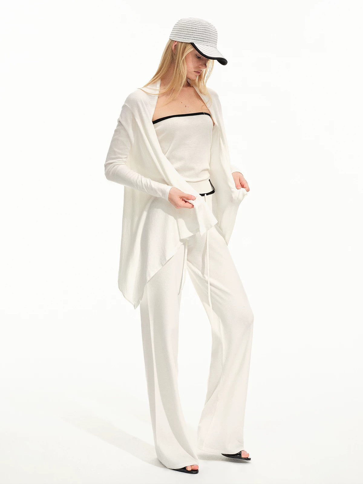Knit Cardigan Three Piece Set