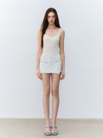 Rhinestone Slit Cami Top