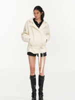 Black & Yellow Wool Polo Knit Top