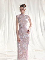 Stretch Velvet Jacquard Qipao
