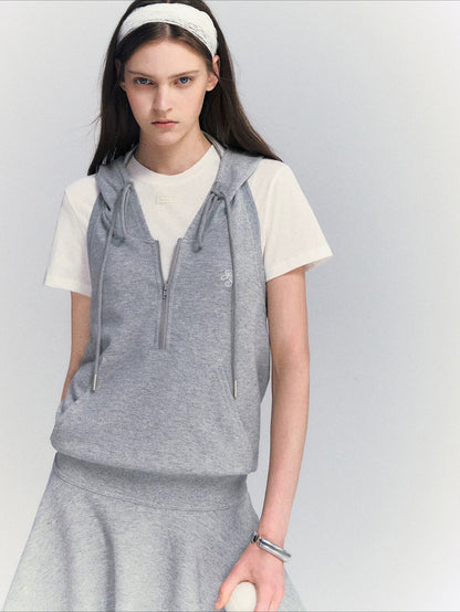 Hooded Layered Romper