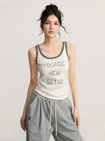 Contrast Letter Tank Top