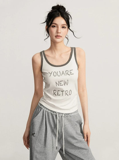 Contrast Letter Tank Top