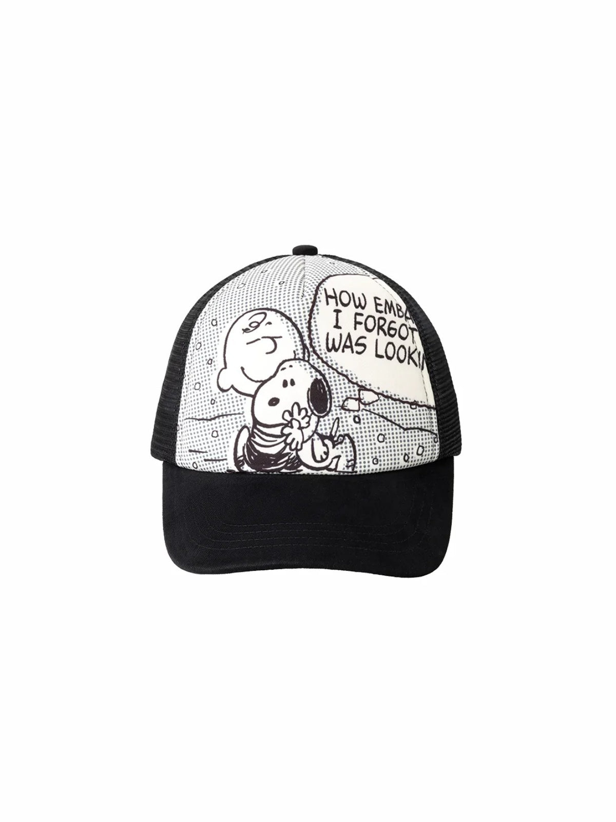 Snoopy Graphic Colorblock Trucker Cap